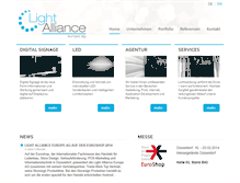 Tablet Screenshot of light-alliance.de